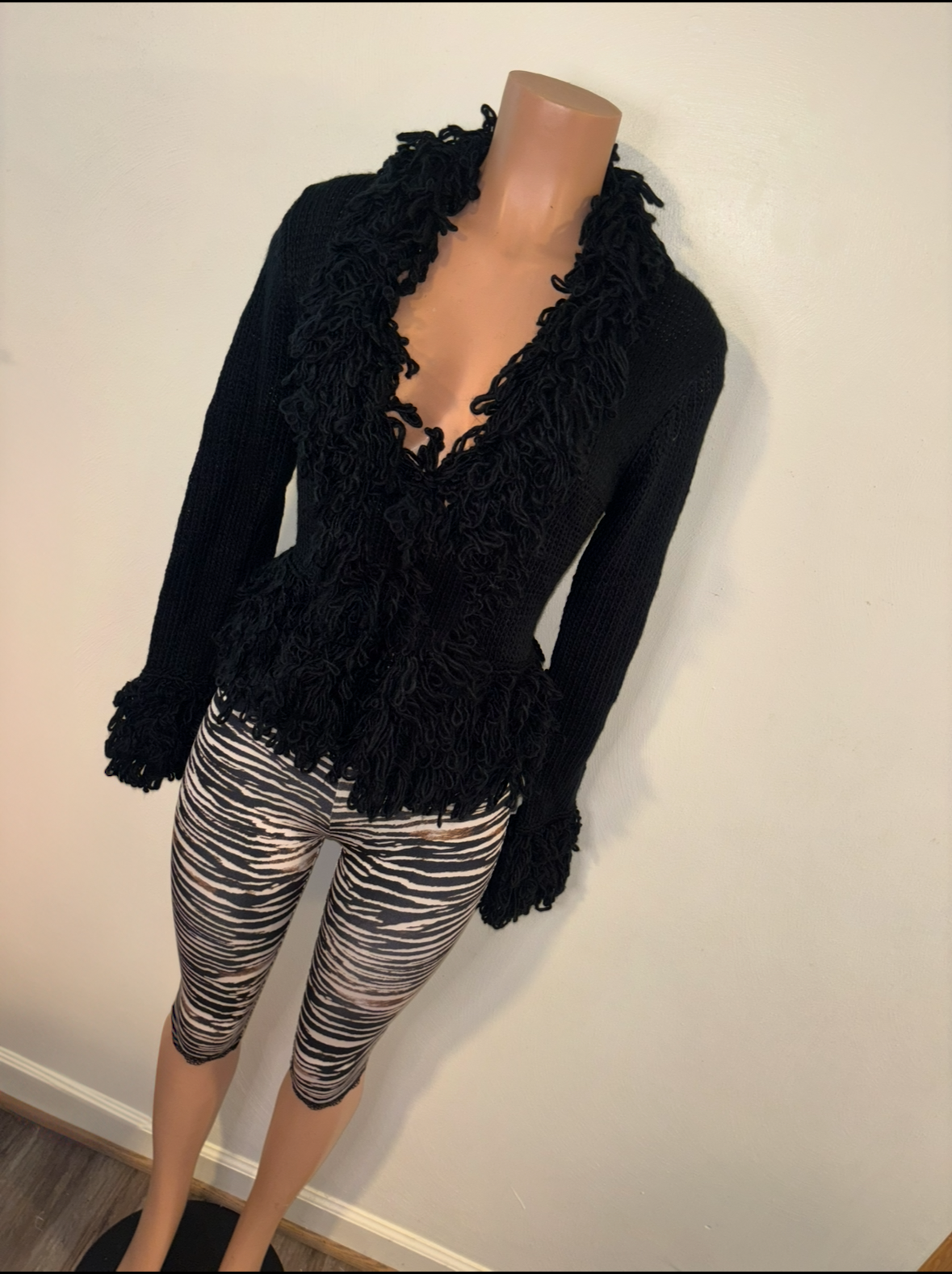 Baddie night fringe sweater